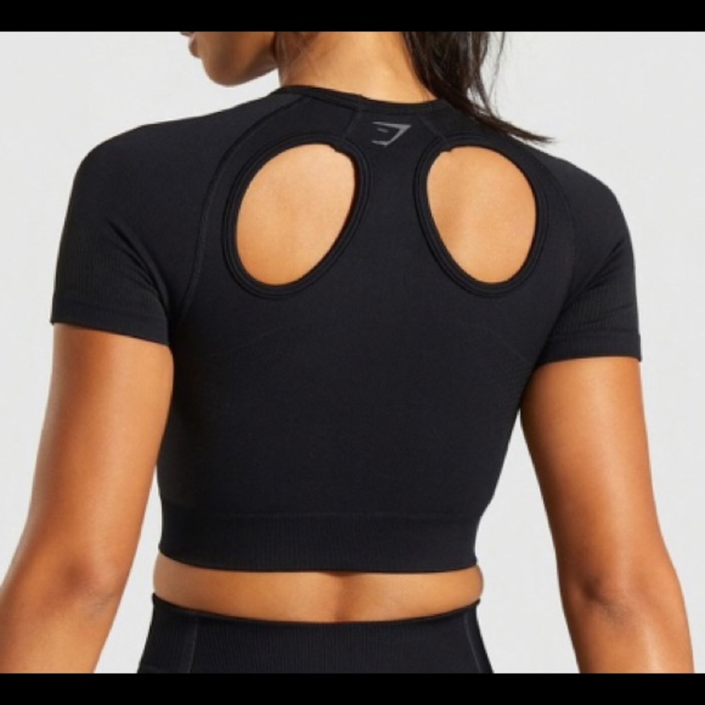 Gym shark ultra seamless crop top size Small